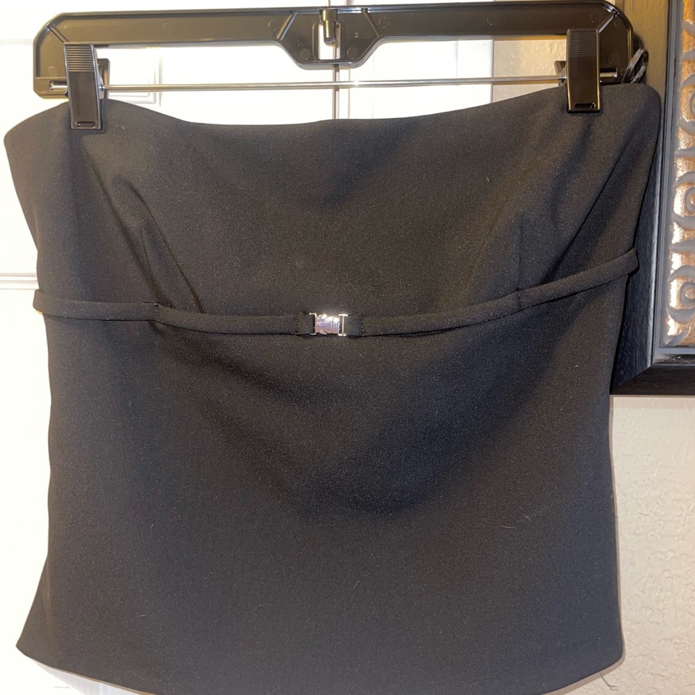 NWOT Zara Black Strapless Top